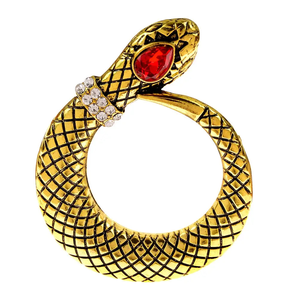 Red Eye Snake Brooch Gold Fits for all Alloy Snakes Store™