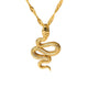 Serpent Pendant Gold 14" | 36cm 316L Stainless Steel Snakes Store™