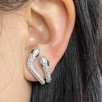 Silver Climber Snake Earring - Vignette | Snakes Store