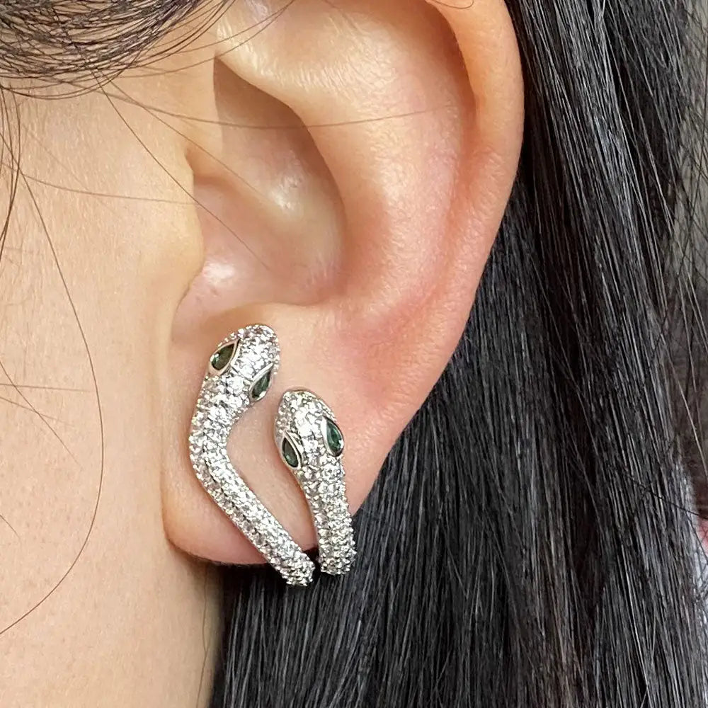Silver Climber Snake Earring Snakes Store™