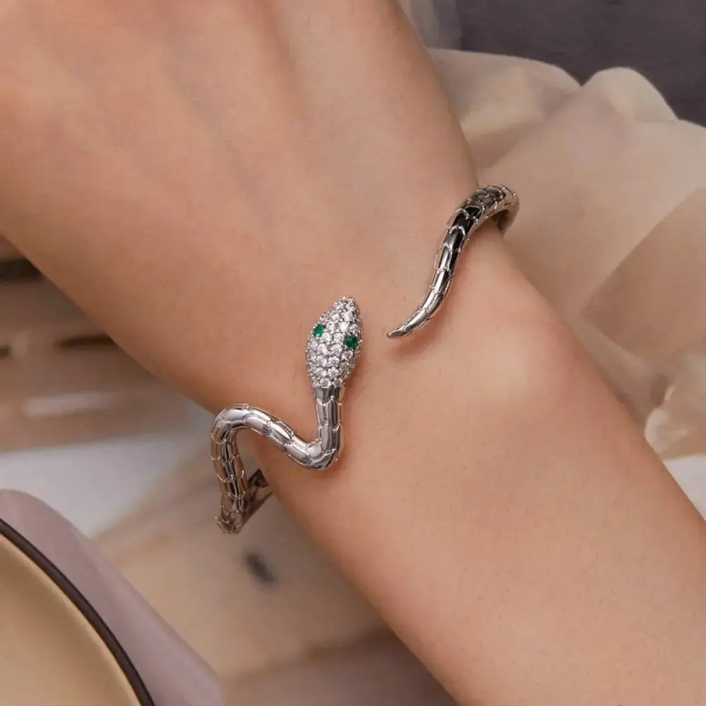 Silver Snake Cuff Bracelet Snakes Store™