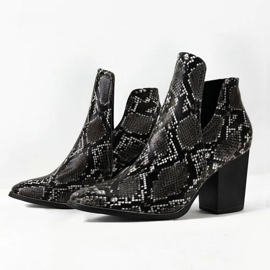 Snake Ankle Boots Black Snakes Store™