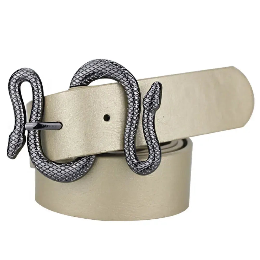 Snake Belt Buckle - Beige / 39 | 100cm