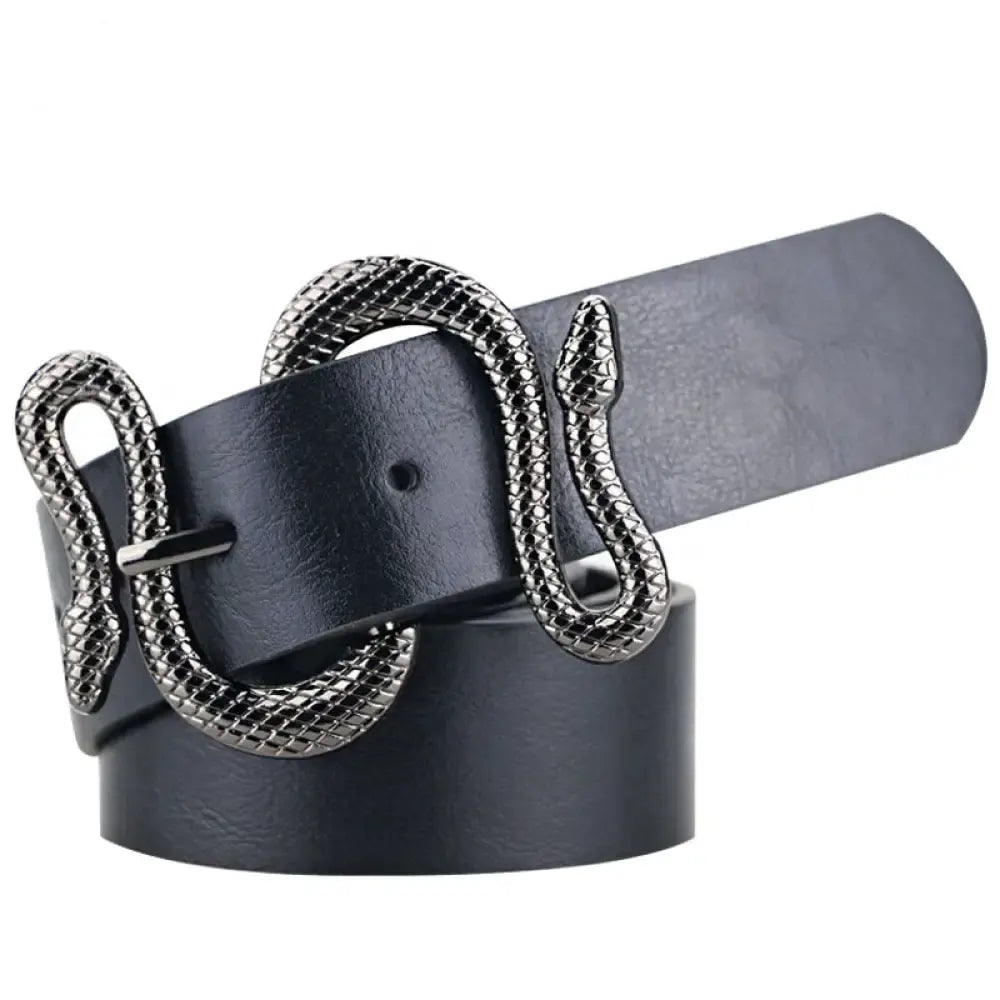 Snake Belt Buckle - Black / 39 | 100cm