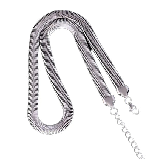 Snake Bone Necklace Silver Snakes Store™