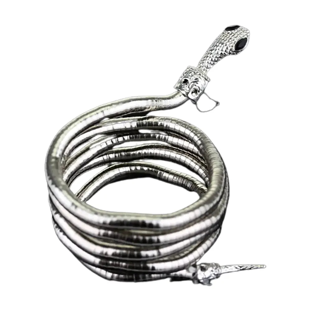 Snake Cuff Bracelet - Silver