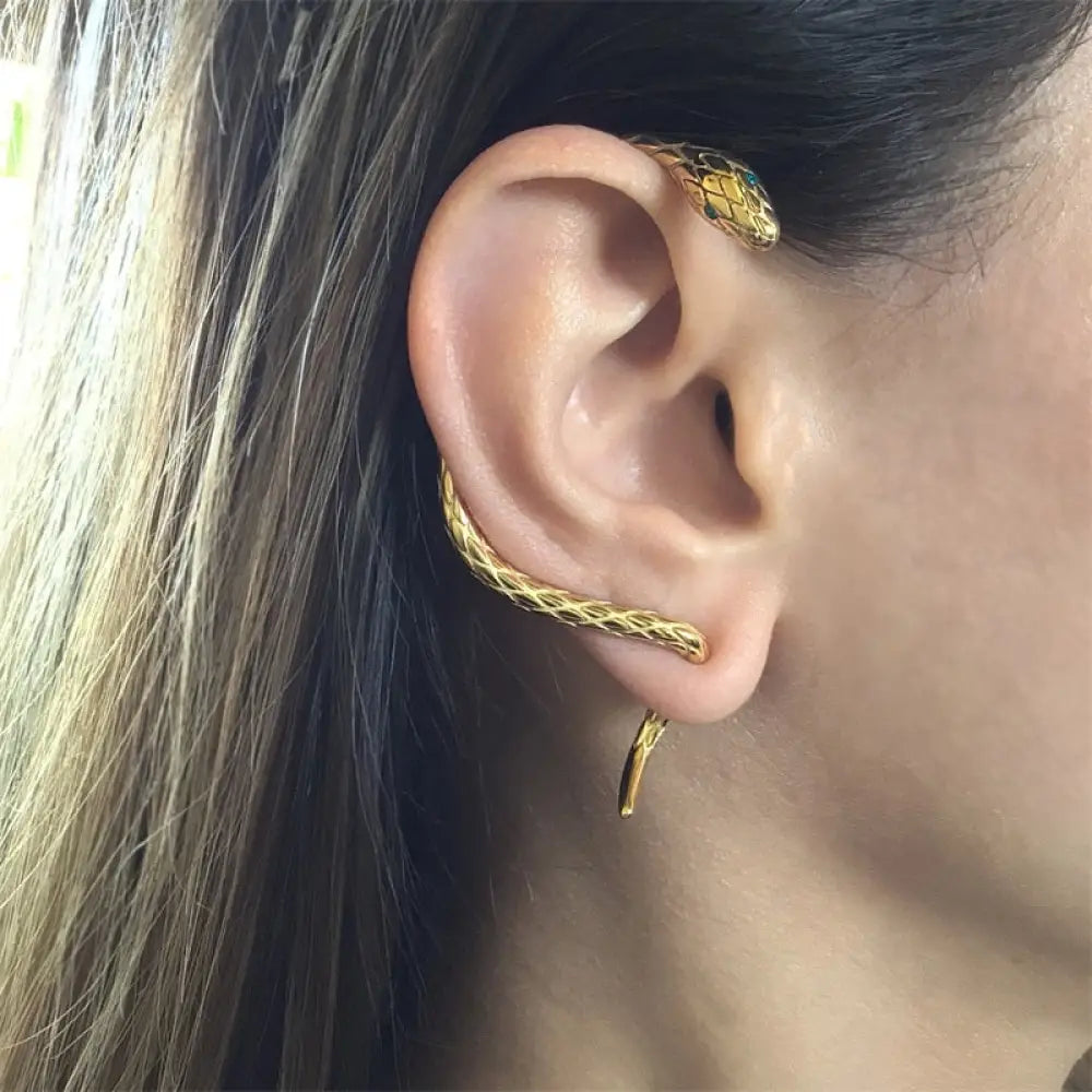Snake Cuff Earring Gold Right Ear Snakes Store™
