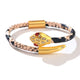 Snake Hand Bracelet Gold 8.3" | 21 cm Leather Snakes Store™