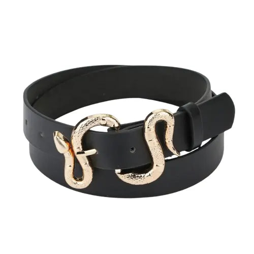 Snake Leather Belt Black Snakes Store™