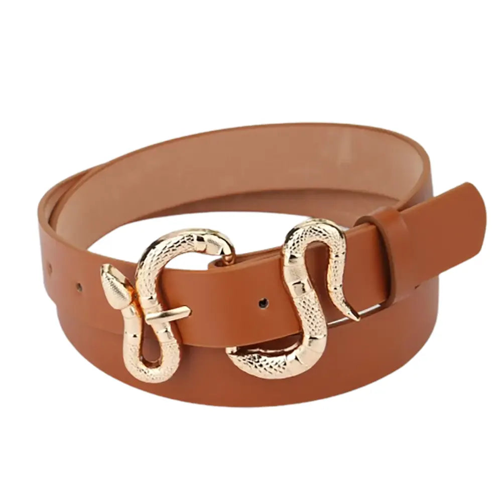 Snake Leather Belt Brown Snakes Store™