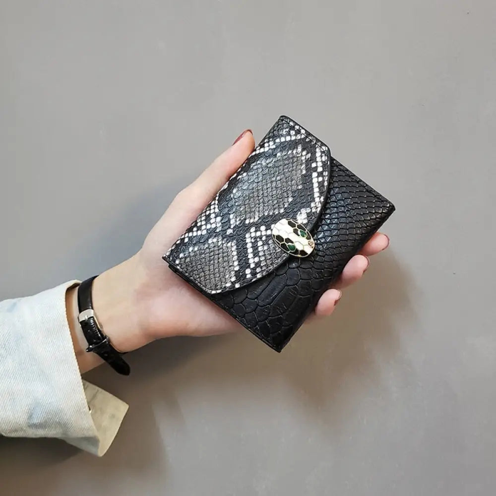 Snake Leather Wallet Black Snakes Store™