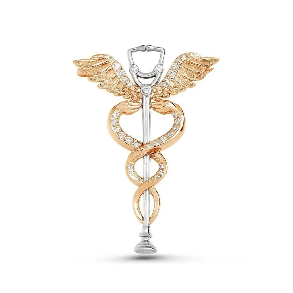 Snake Medical Brooch Gold Snakes Store™