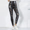 Snake Print Faux Leather Leggings Black Snakes Store™