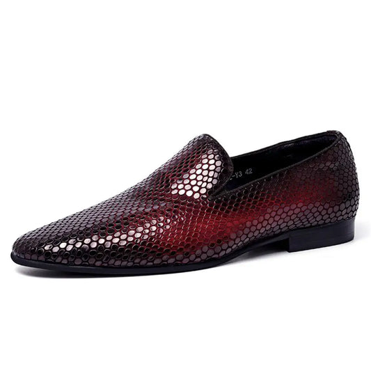 Snake Print Leather Shoes Red Snakes Store™