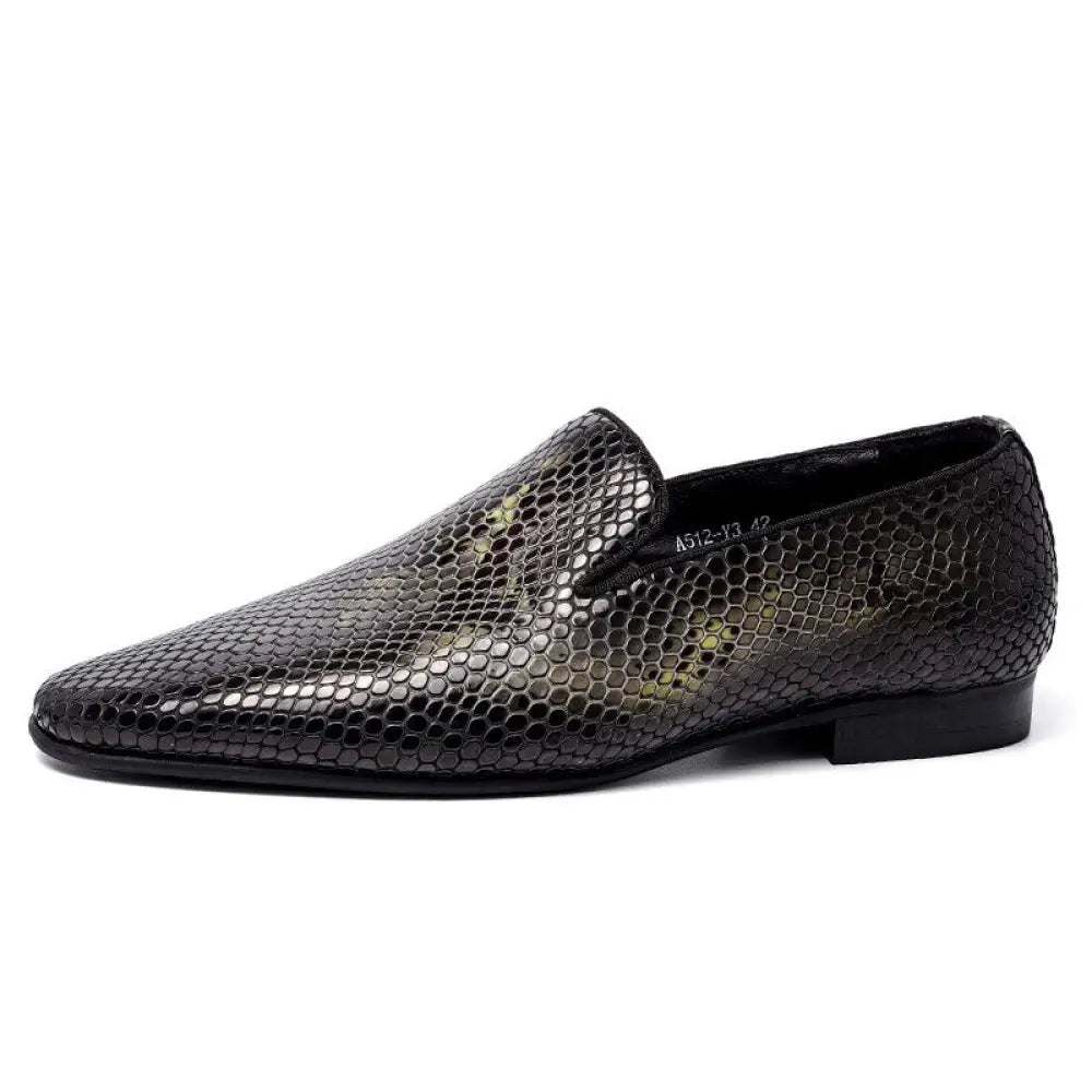 Snake Print Leather Shoes Yellow Split Leather Snakes Store™