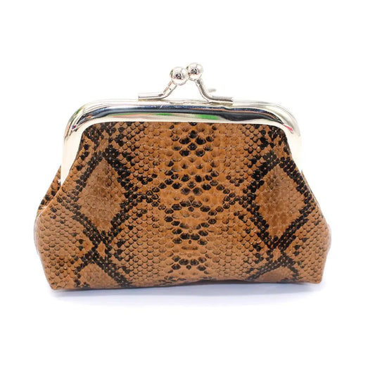 Snake Print Leather Wallet brown Snakes Store™