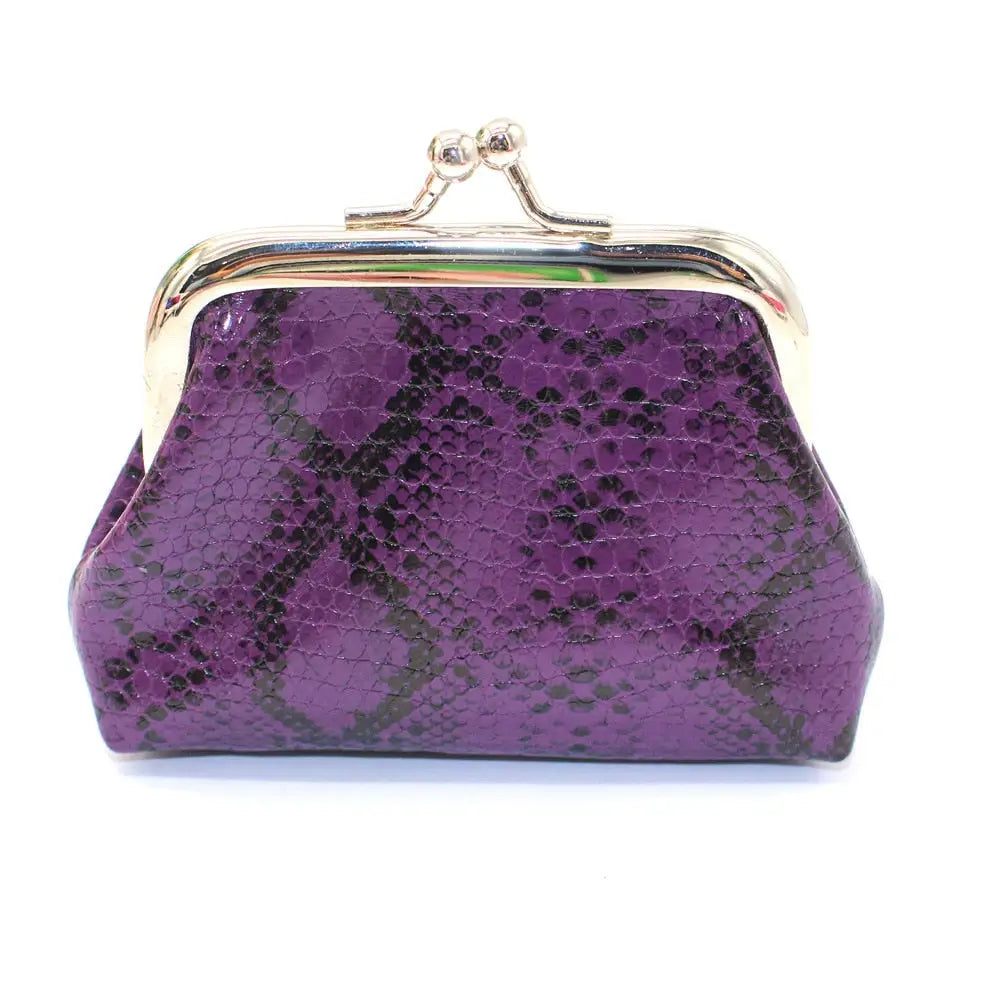 Snake Print Leather Wallet purple Snakes Store™
