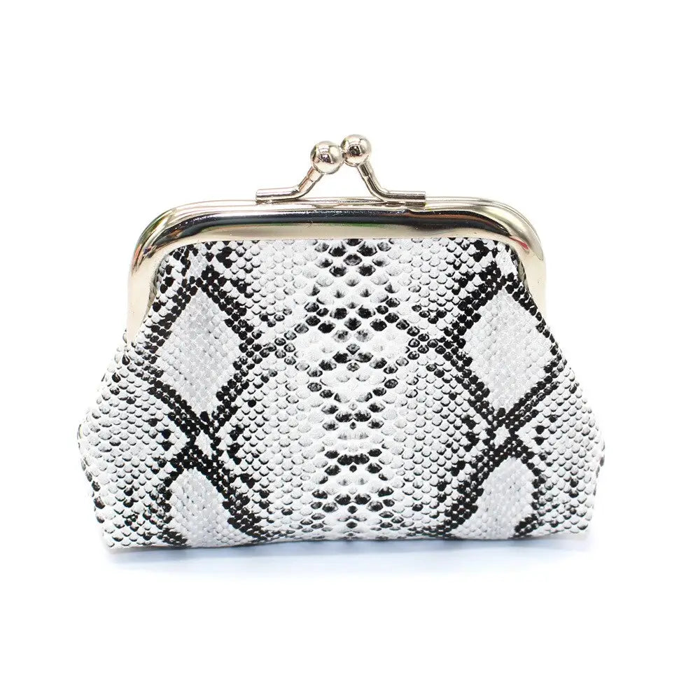 Snake Print Leather Wallet white Snakes Store™