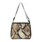 Snake Print Tote Bag Beige 20X24cm Snakes Store™