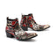 Fake Snakeskin Boots Red & Beige Split Leather Snakes Store™