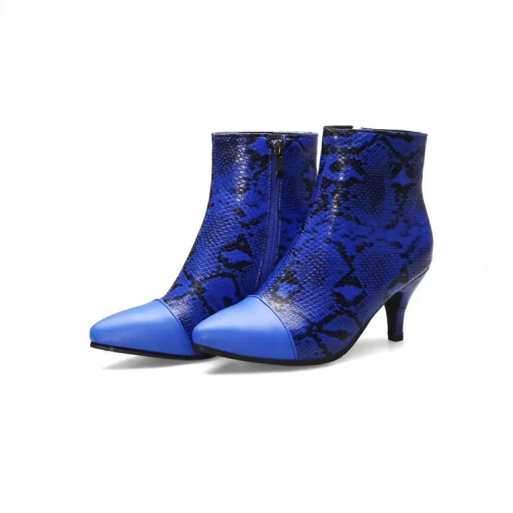 Snake Skin Booties Blue Snakes Store™