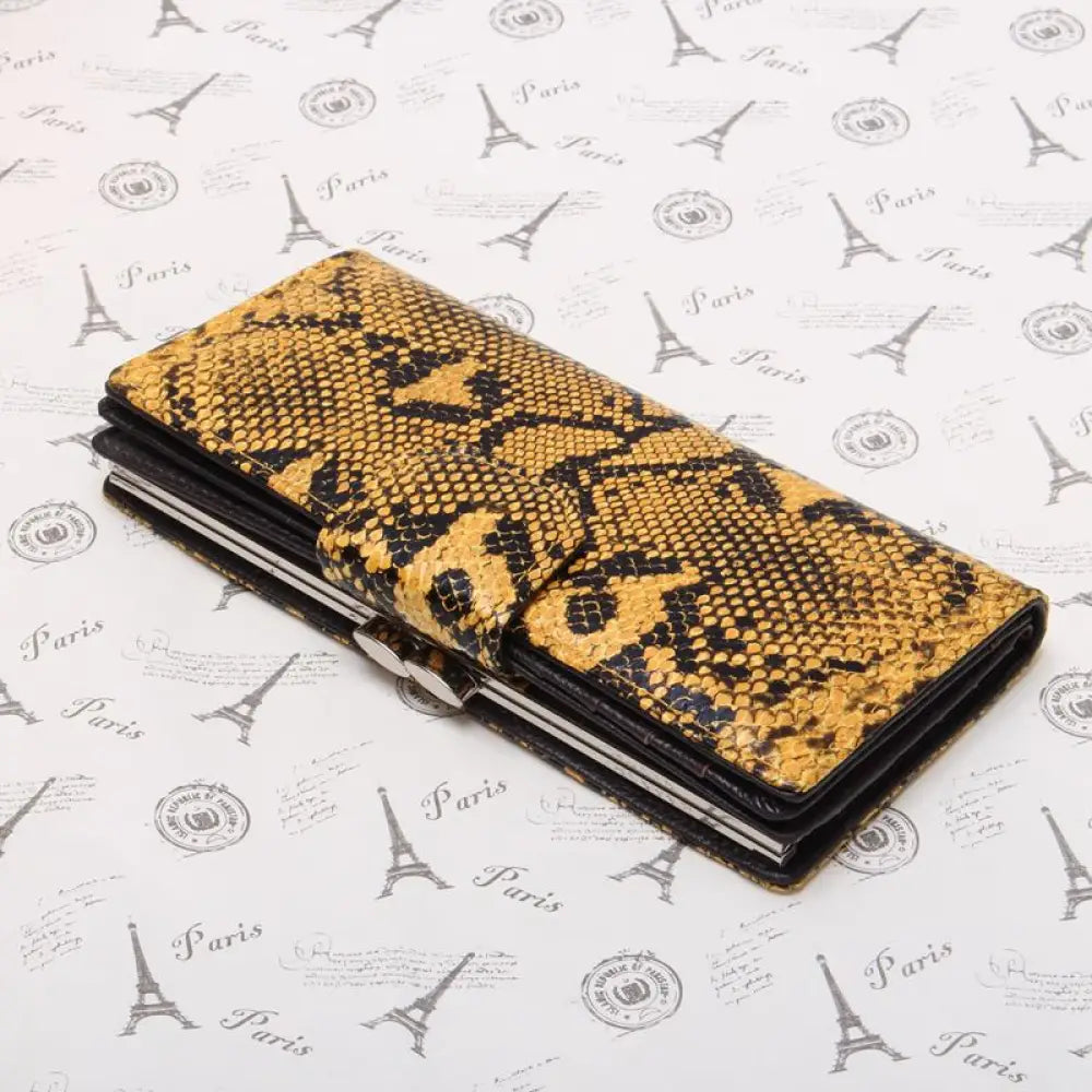 Snake Skin Wallet Yellow Snakes Store™