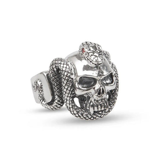 Snake Skull Ring Silver Snakes Store™