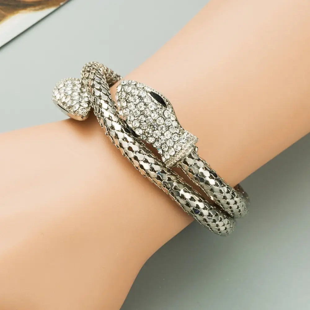 Snake Wrap Bracelet Silver Snakes Store™