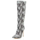 Snakeskin Knee High Boots white Snakes Store™