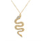 Solid Gold Snake Pendant Gold 16" | 40cm Alloy Snakes Store™