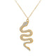 Solid Gold Snake Pendant Gold 16" | 40cm Alloy Snakes Store™