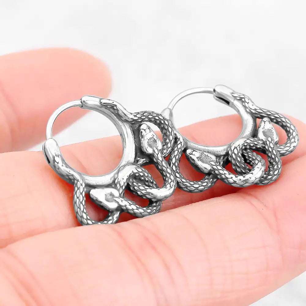 Sterling Silver Snake Earrings Snakes Store™