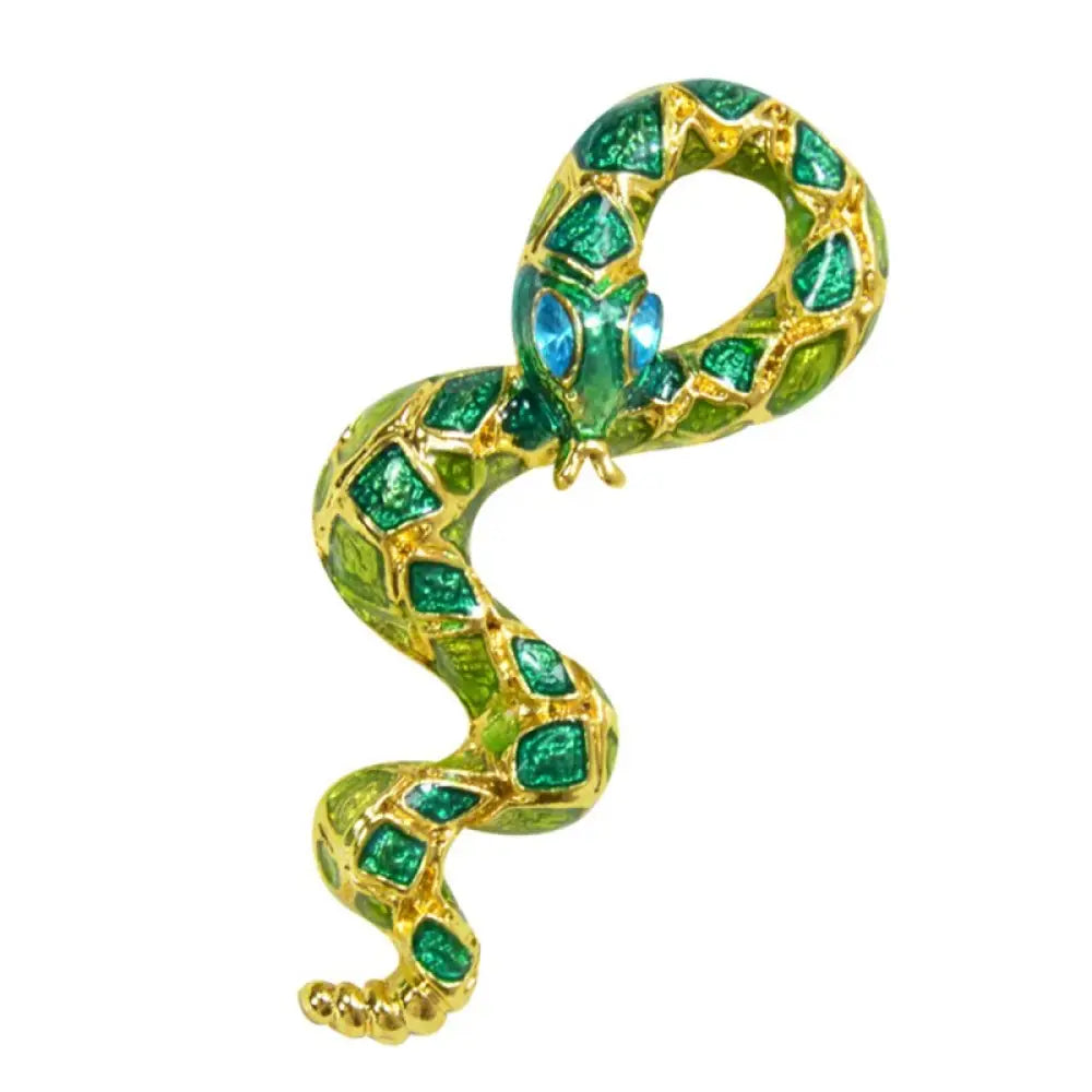 Victorian Snake Brooch Gold and Green Fits for all Alloy Snakes Store™