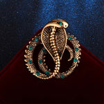 Gold Cobra Brooch - Vignette | Snakes Store