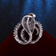 Silver Cobra Brooch Silver Fits for all Alloy Snakes Store™